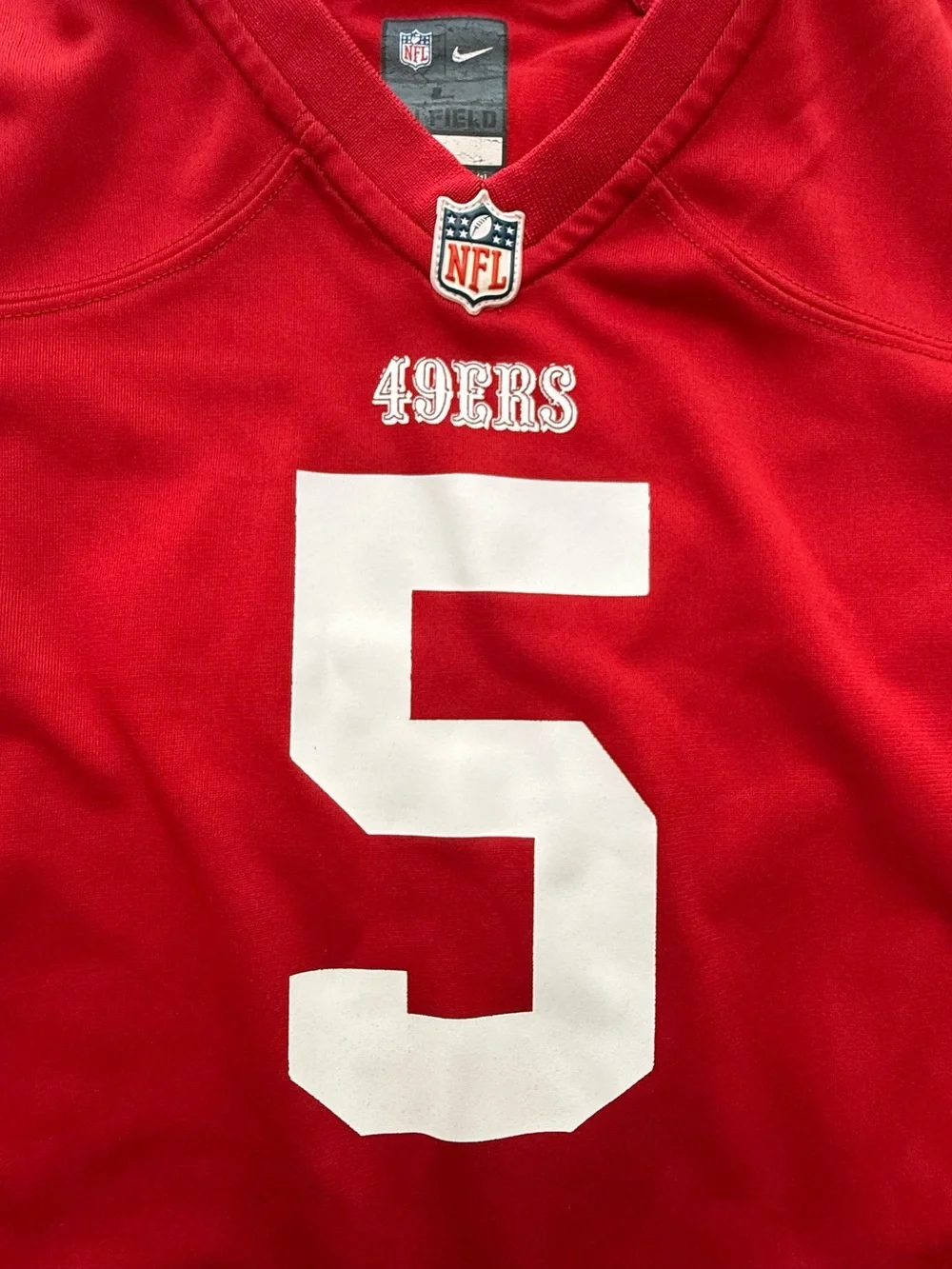 Nike Kids Trey Lance San Francisco 49ers Red N FL Jersey #5 youth large - Picture 5 of 7